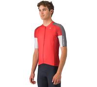 Maillot a manches courtes castelli entrata 6 homme rouge gris