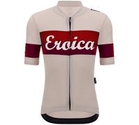 Maillot Santini x Eroica Quiete manches courtes blanc rosé rouge grenat - XXL