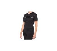 Maillot manches courtes femme 100 ridecamp noir gris