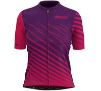 Maillot Santini Astro manches courtes violet rose femme - S