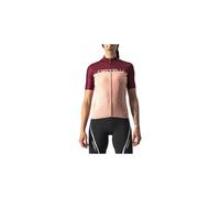 Maillot manches courtes femme castelli velocissima orange rouge bordeaux