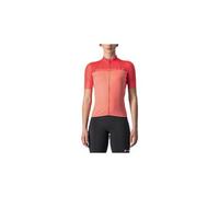 Maillot manches courtes femme castelli velocissima rouge rose