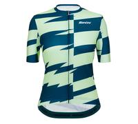 Santini Furia Smart Short Sleeve Jersey Bleu M Femme Green