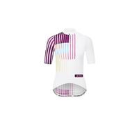 Maillot manches courtes femme le col sport lightweight blanc multi