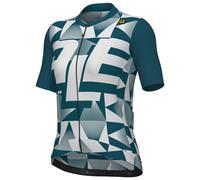 Maillot manches courtes femme Multiverso petrol/blanc M