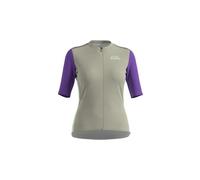 Odlo - Women's Essential Heritage Print Shirt S/S FZ - Maillot de cyclisme - L - agate gray