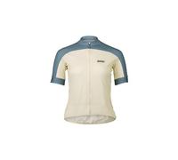 Maillot manches courtes femme poc essential road logo blanc bleu