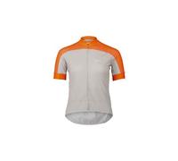 Maillot manches courtes femme poc essential road logo gris orange