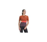 Sportful Snap Short Sleeve Jersey Orange,Violet L Femme Huckleberry / Cayenna Red