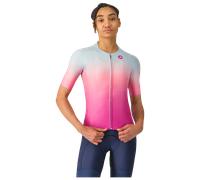Castelli Maillot de cyclisme UPF manches courtes Femme L – winter sky / violet pink