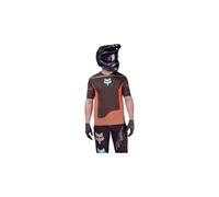Maillot manches courtes fox flexair elevated marron corail