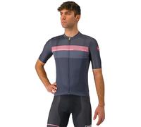 Castelli #giro Veloce 2024 Short Sleeve Jersey Gris S Homme Dark Blue / Round Pink