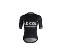Maillot manches courtes le col sport logo noir