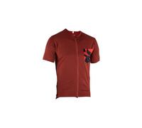 Maillot manches courtes leatt mtb trail 3 0 lava rouge