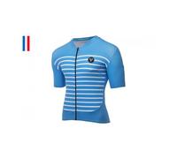 Maillot manches courtes lebram ventoux bleu azur coupe ajustee