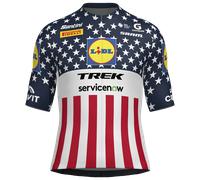 Santini Lidl Trek Usa National Champion Short Sleeve Jersey Multicolore XL Homme