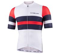 Maillot manches courtes Linear blanc/bleu L