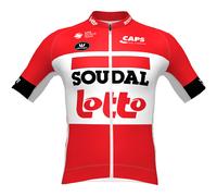 Maillot manches courtes LOTTO SOUDAL Summer PRR 2022 rouge/blanc 2XL