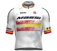 Maillot manches courtes MASSI UCI TEAM Champion espagnol 2026 blanc