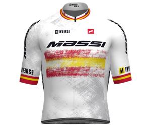 Maillot manches courtes MASSI UCI TEAM Champion espagnol 2026 blanc