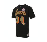Maillot manches courtes mode Los Angeles Lakers Shaquille O'Neal, col ras-du-cou tricoté, 2024 L,M,XL,XXLAnimal,Cartoon,LettresTissu tricoté