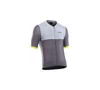 Maillot manches courtes northwave storm air gris jaune fluo