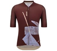Santini Note Short Sleeve Jersey Marron XL Homme Chocolate Brown