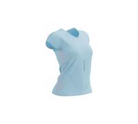 Maillot manches courtes performance aqua bleu femme