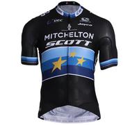 Maillot manches courtes Pro MITCHELTON-SCOTT Champion d'Europe 2019 blanc