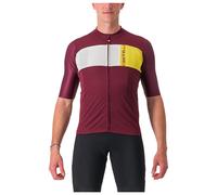 Maillot manches courtes castelli prologo 7 rouge bordeaux