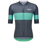 Maillot Santini Bianchi Milano Race manches courtes gris foncé bleu - XS