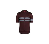 Maillot manches courtes rapha brevet jersey marron argent homme