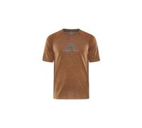 Maillot manches courtes running craft adv trail wool marron