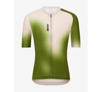 Maillot manches courtes Santini Aura vert blanc - Coupe Slim - S