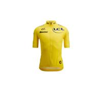 Maillot manches courtes santini maillot jaune leader tour de france 2025