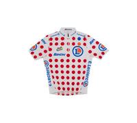 Santini Maillot enfant Tour de France 2026 à pois manches courtes Taille S