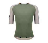 Maillot Santini Pelle manche courte vert pâle blanc - Coupe Sleek - XXL