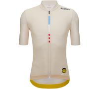 Santini Mj Mont Ventoux Short Sleeve Jersey Beige 2XL Homme Print