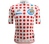 Maillot manches courtes TOUR DE FRANCE Maillot grimpeur 2024 blanc/rouge XS