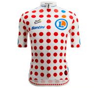 Santini Tour De France Polka Dot 2025 Short Sleeve Jersey Blanc L Homme White / Red