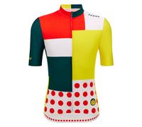 Santini Combo Tour De France Official General Leader Short Sleeve Jersey Multicolore S Homme