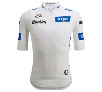 Santini Tour De France Official White 2025 Short Sleeve Jersey Blanc L Homme White