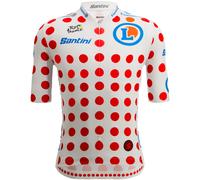 Maillot manches courtes TOUR DE FRANCE Race Maillot grimpeur 2024 blanc/rouge XL
