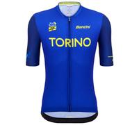 Santini Torino Tour De France Official Short Sleeve Jersey Bleu S Homme Print