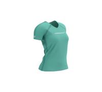 Compressport - Women's Training S/S Logo - T-shirt de running - L - shell blue
