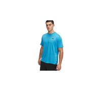Maillot manches courtes under armour tech vent jacquard bleu homme