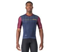 Maillot a manches courtes castelli unlimited endurance 2 homme bleu bordeaux