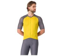 Maillot Castelli Unlimited Endurance 3 manches courtes jaune mangue gris fumée - XXL