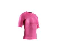 Maillot manches courtes x bionic effektor rose neon blanc femme