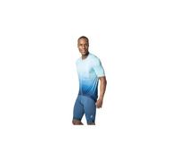 Maillot manches courtes zippe odlo zeroweight turquoise bleu